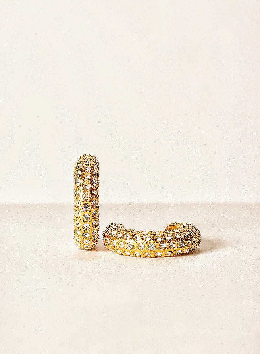 Juliette Pavè Huggie Hoop Earrings