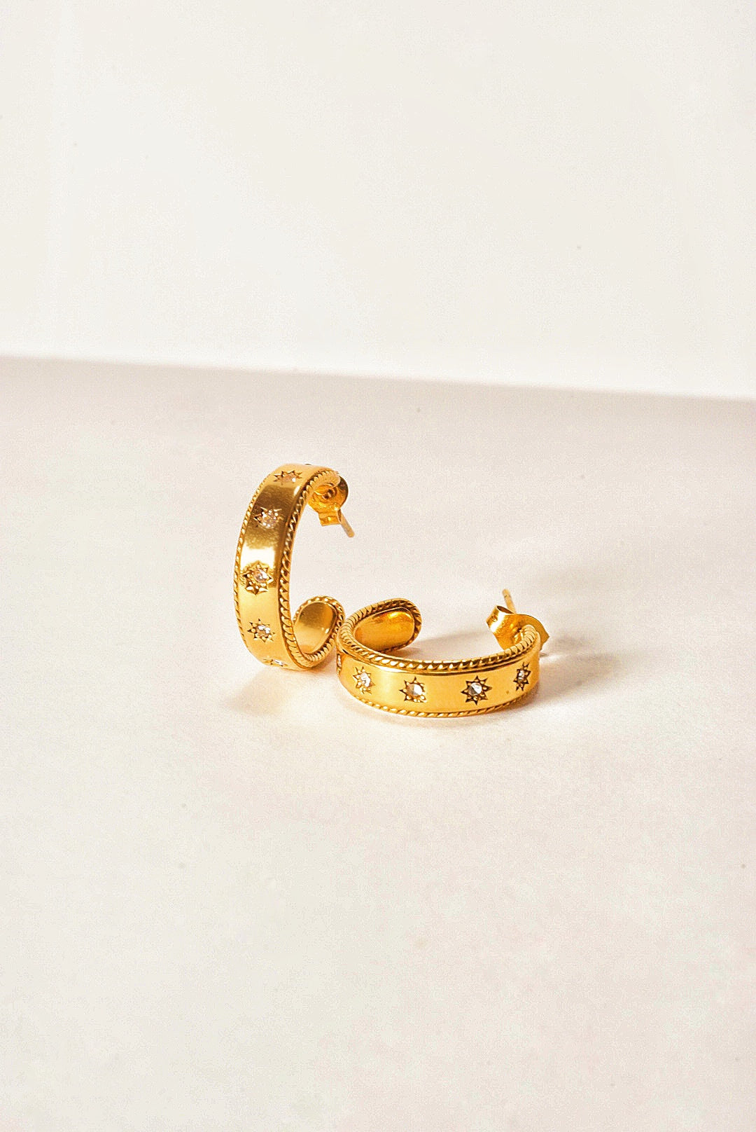 Elise Pavè Huggie Earrings