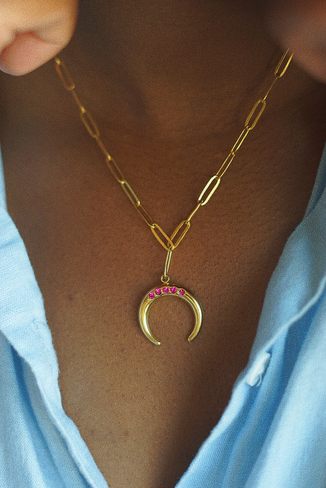 Mira Horn Pendant Necklace