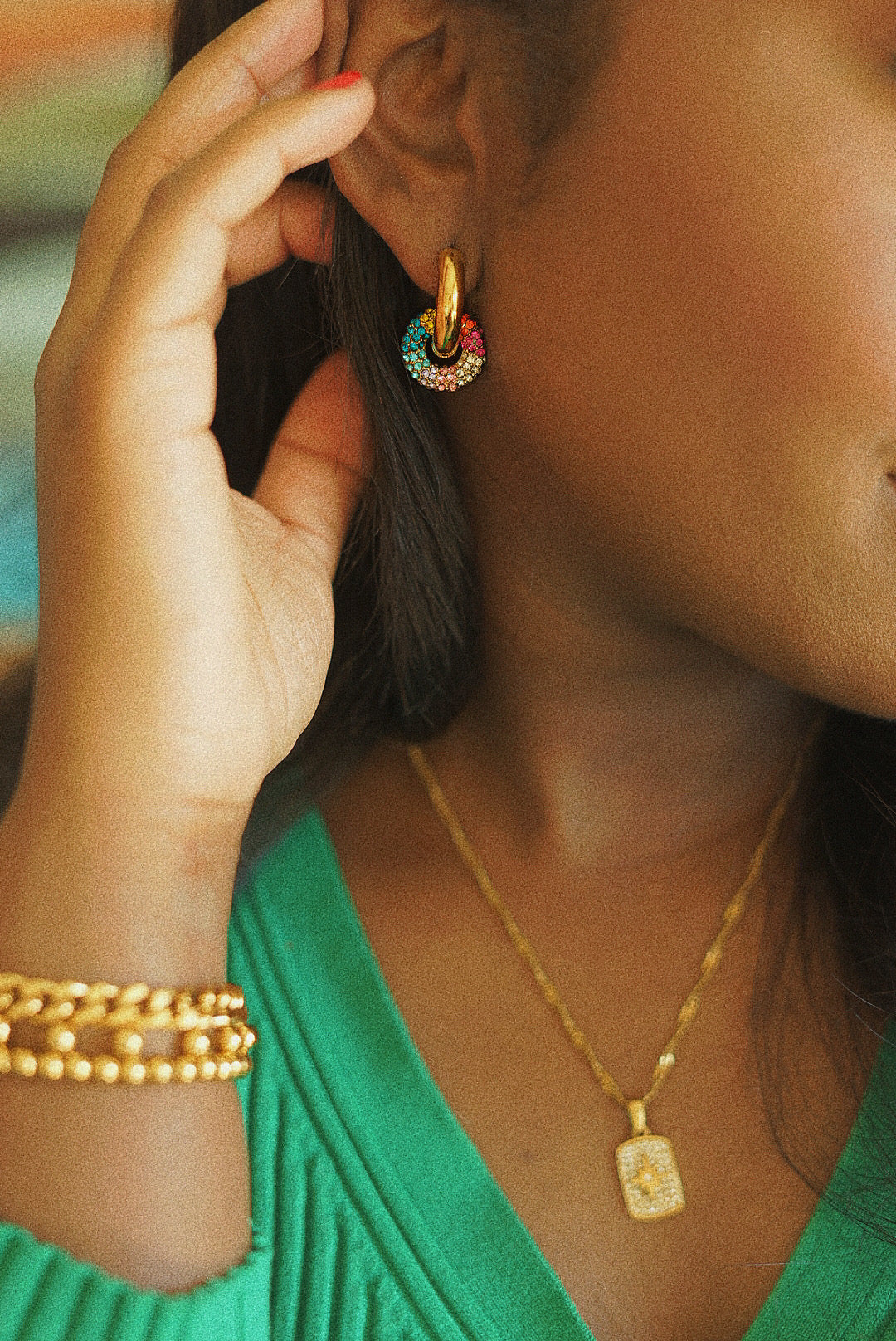 Simone Pavè Mini Hoop Earrings