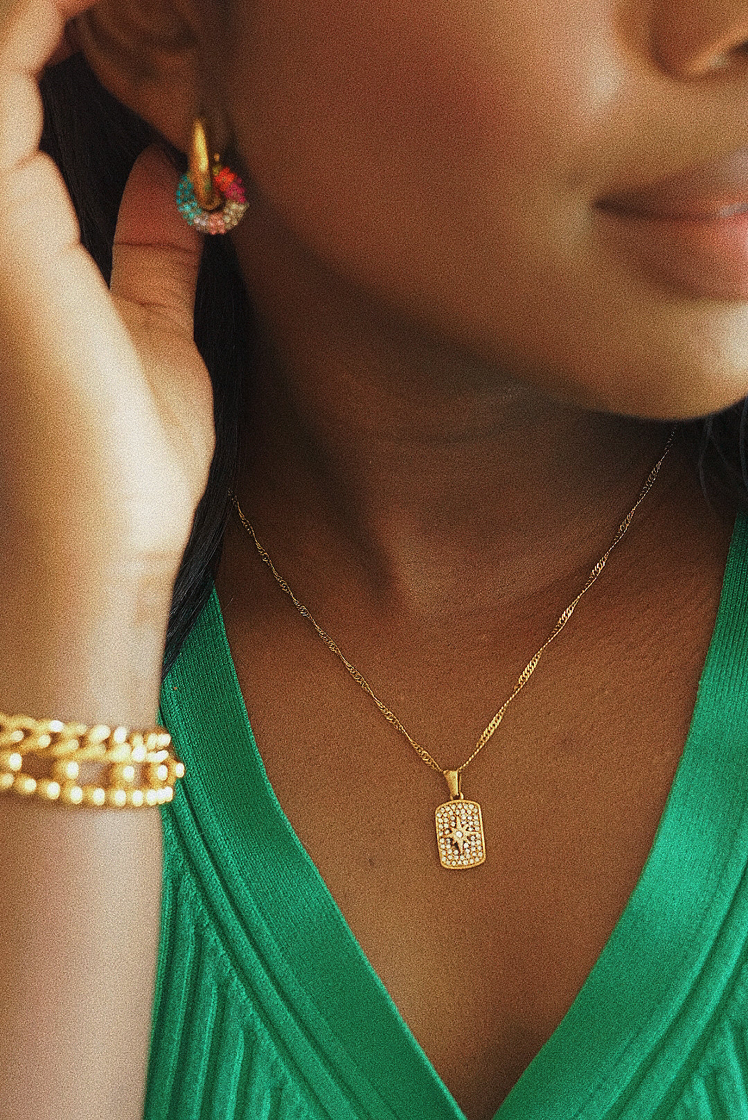 Cleo Pavè Chain Necklace