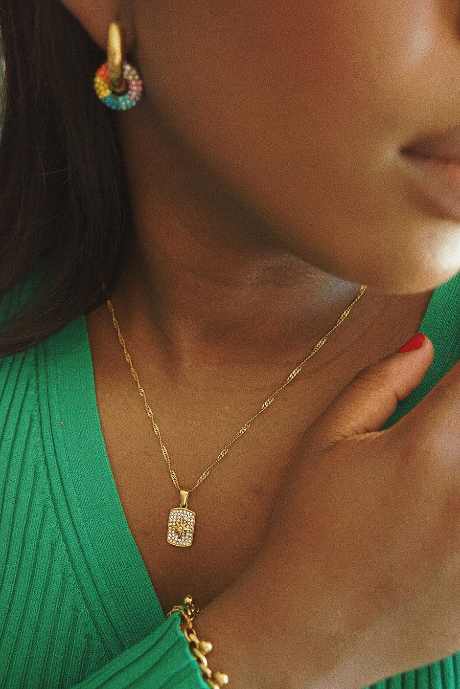 Cleo Pavè Chain Necklace