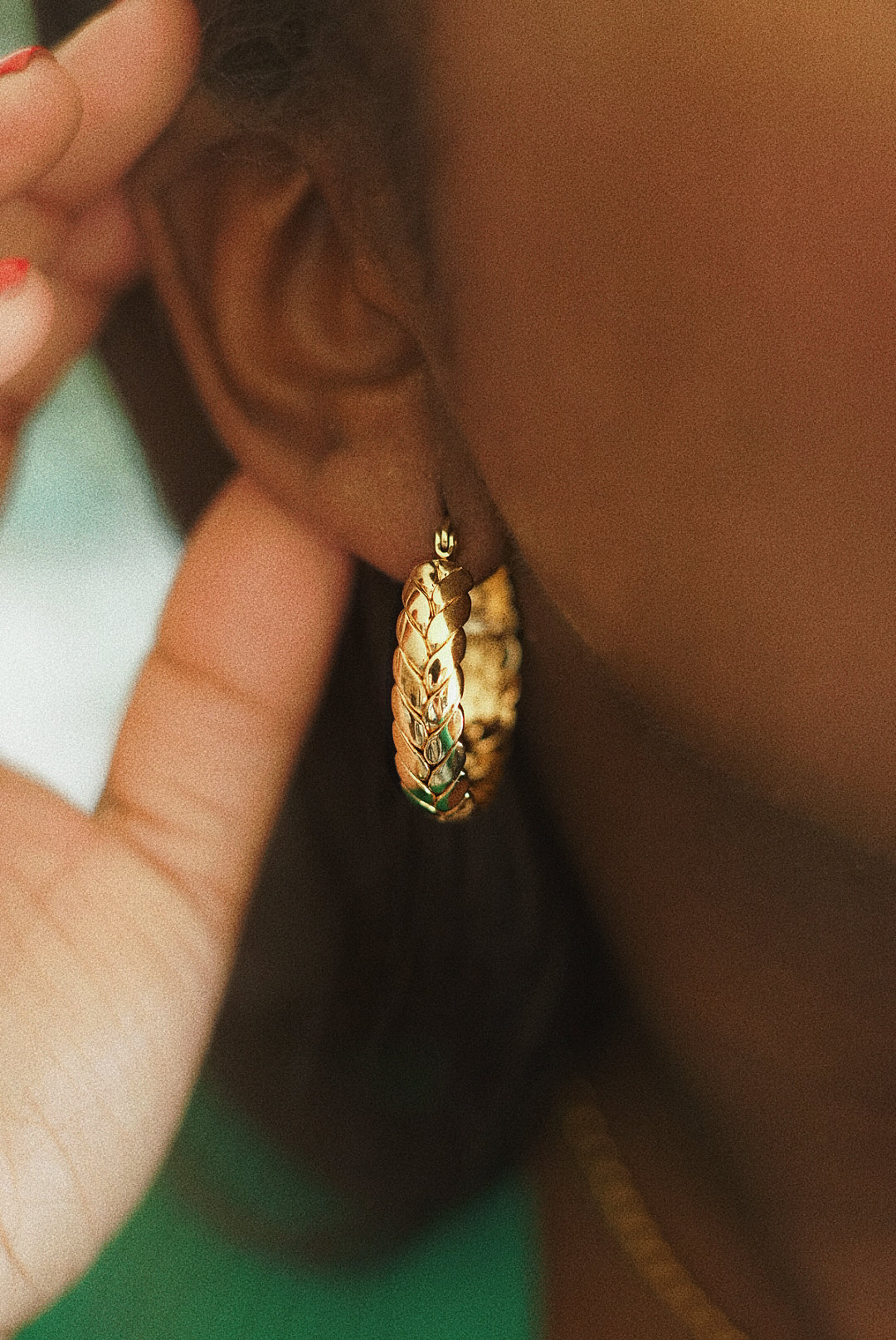 Cuban Link Hoop Earrings