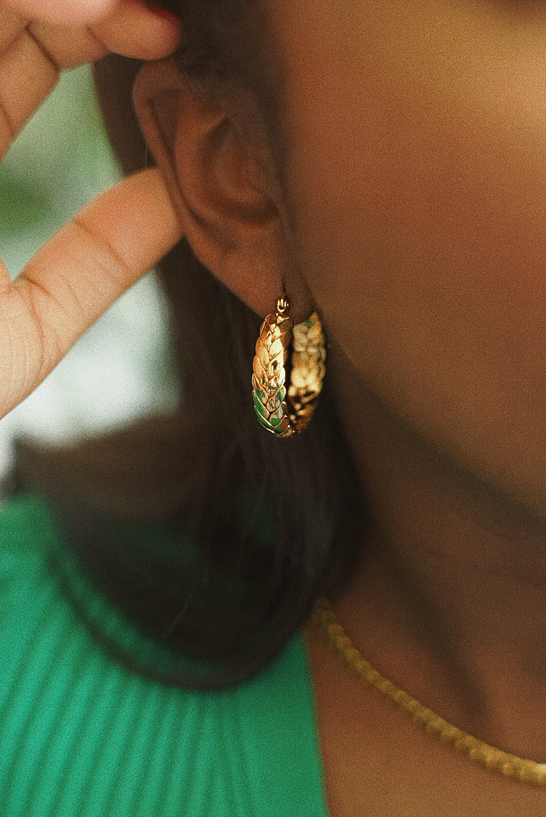 Cuban Link Hoop Earrings