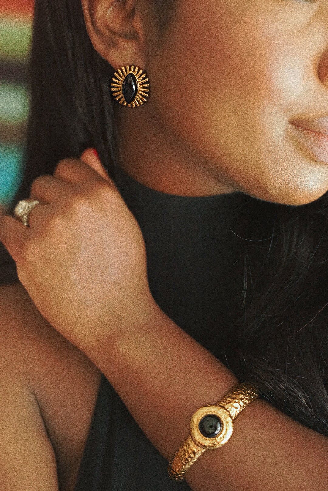 Odessa Deco Stud Earrings
