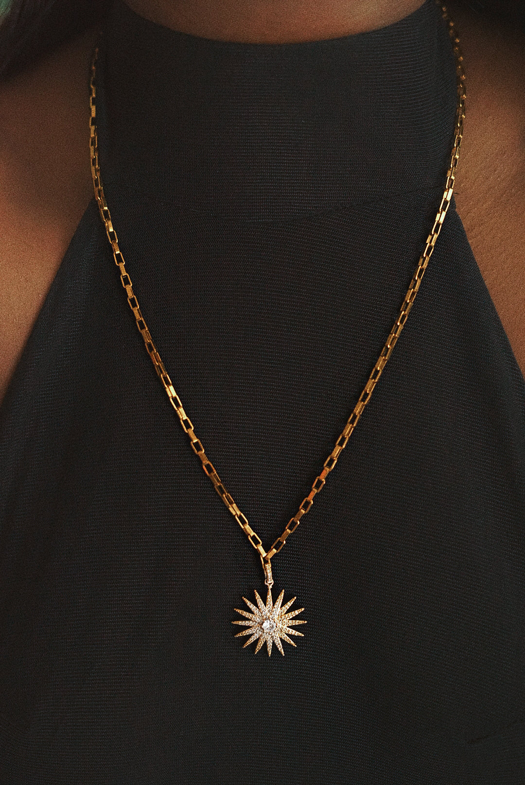 Aria Pavè Star Pendant Necklace