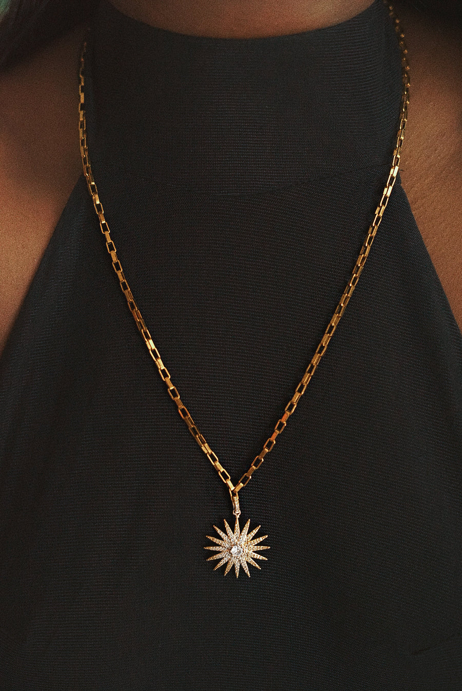 Aria Pavè Star Pendant Necklace