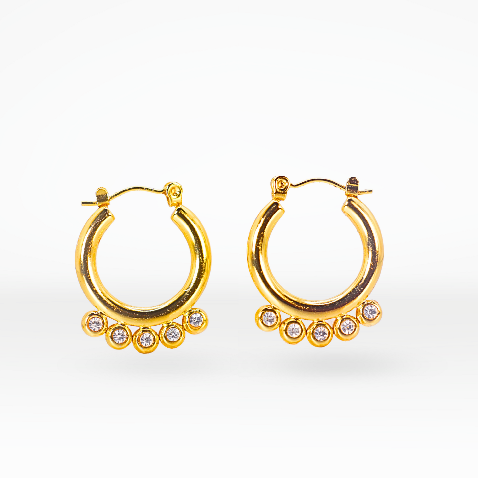 Eliza Crystal Hoop Earrings