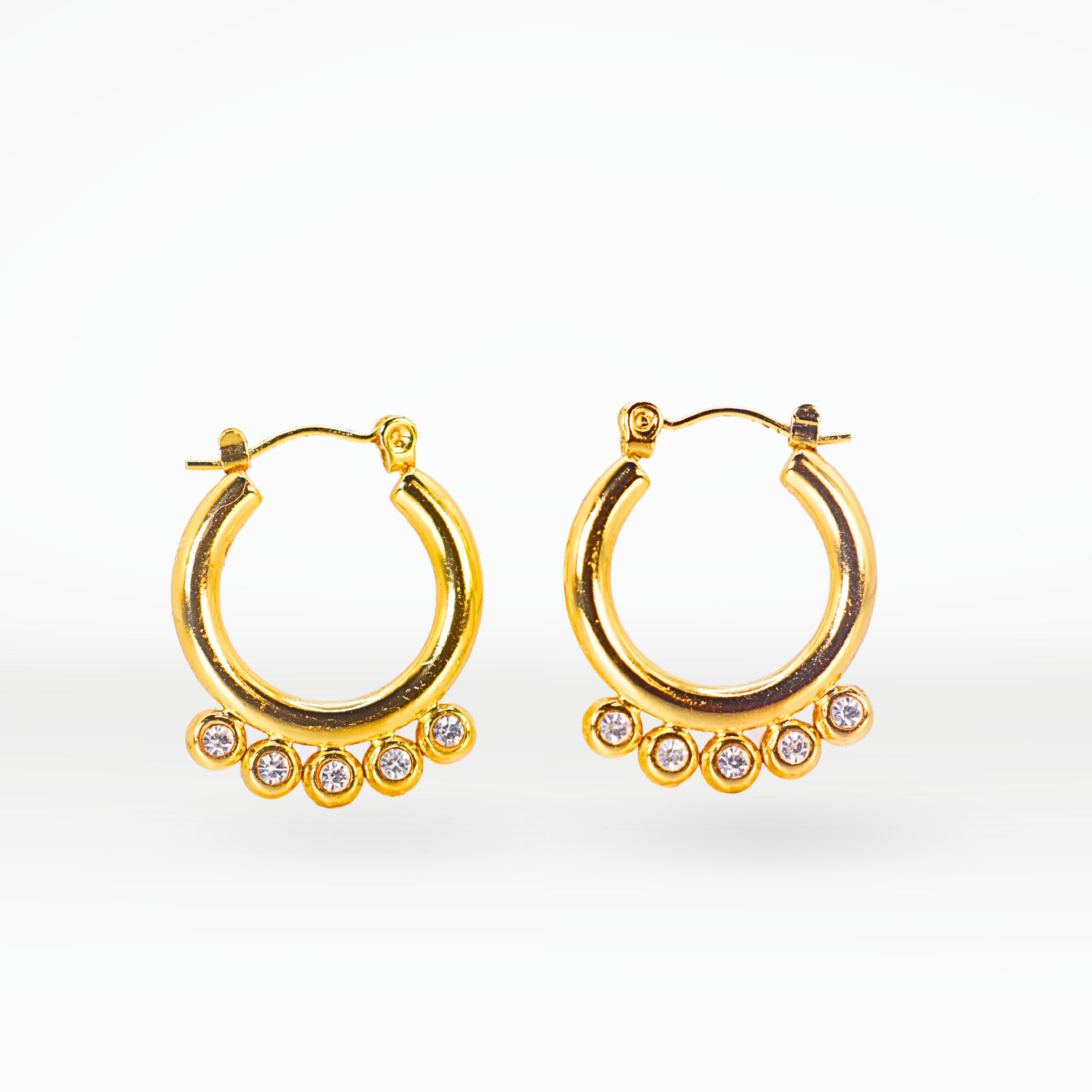 Eliza Crystal Hoop Earrings