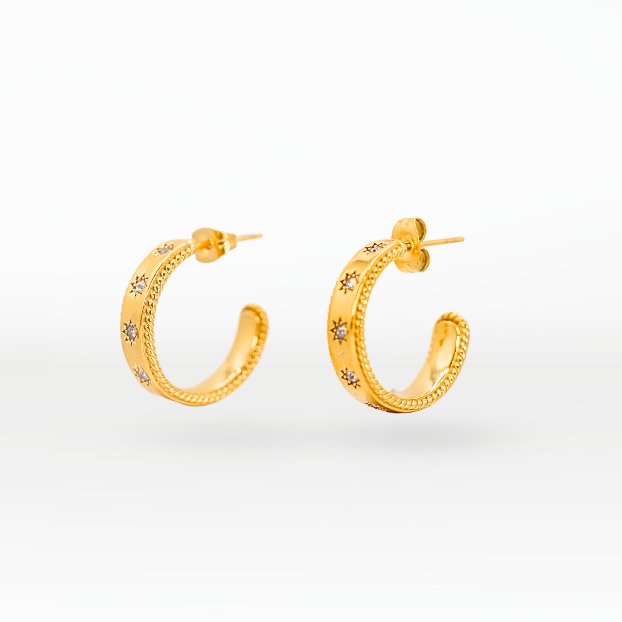 Elise Pavè Huggie Earrings